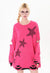 Grunge sweater cutout elbow knitted jumper ripped top pink