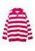 Knitted polo shirt long sleeve striped jumper fluffy top