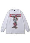 Pinokio t-shirt old cartoon long sleeve tee retro top white