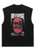 Skinhead print tank top surfer vest retro sleeveless t-shirt