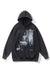 Japanese hoodie grunge pullover retro celeb top in acid gey