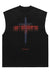 Cross print tank top surfer vest retro sleeveless t-shirt