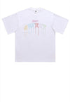 Sugar sweet t-shirt rainbow print tee retro slogan top white