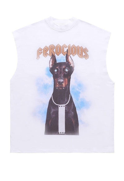 Doberman sleeveless t-shirt Pinscher tank top surfer vest