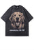 Golden Retriever t-shirt dog print tee old top vintage grey