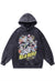 Baseball print hoodie Anime pullover Japanese cartoon jumper