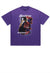 Retro slogan t-shirt vintage poster tee anime top in purple