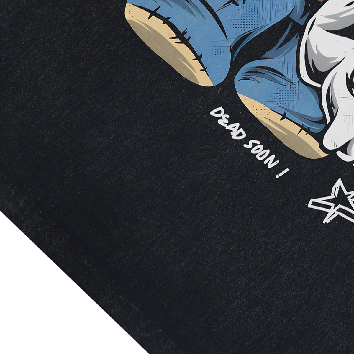 Creepy bear vintage sleeveless t-shirt gothic teddy surfer vest retro cartoon tank top in acid wash black