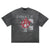 Anarchy t-shirt Punk top pentagram print tee in grey