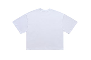 Hip-hop t-shirt rapper cartoon top gangster tee in white