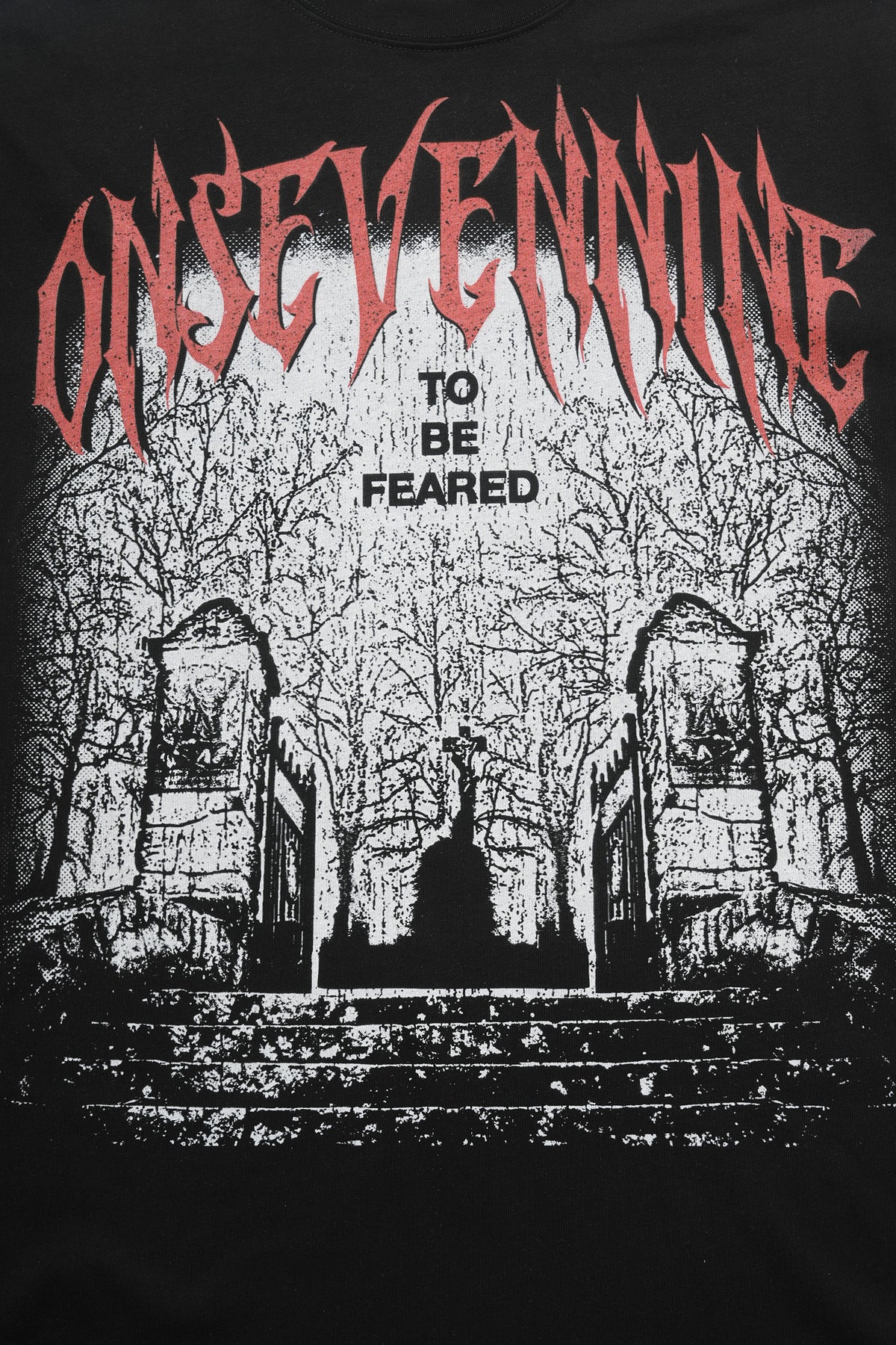 Cemetery t-shirt creepy gothic top horror tee in black