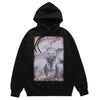 Zombie hoodie monster pullover Gothic top warning jumper