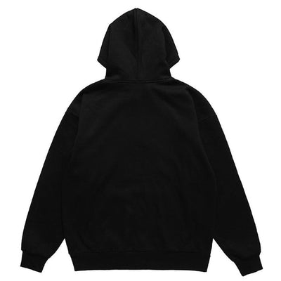 Retro hoodie California pullover premium jumper in black