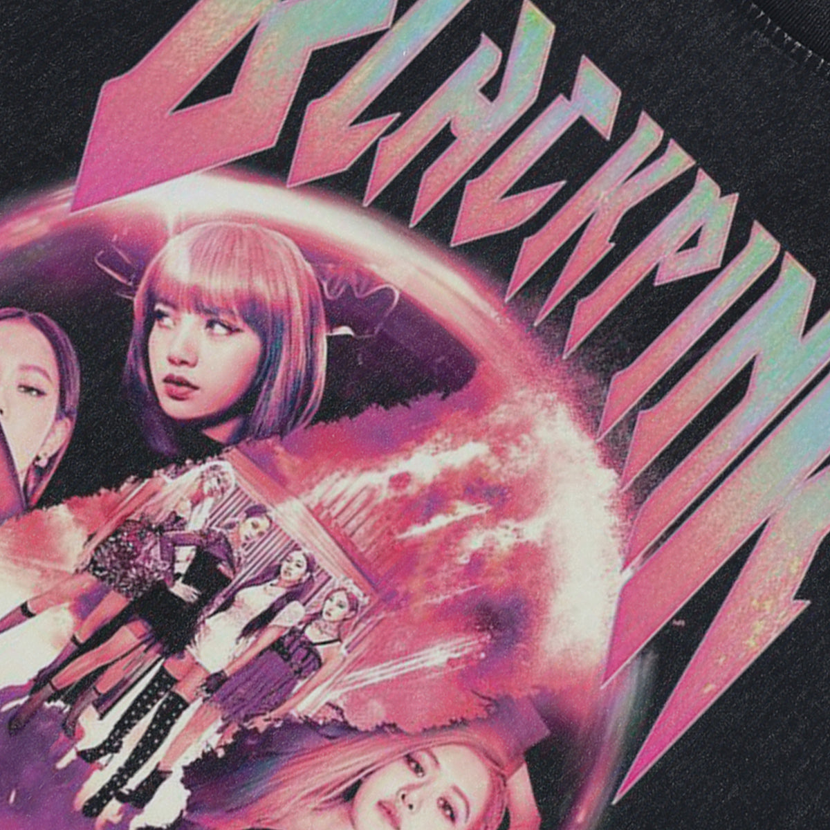 Blackpink sleeveless t-shirt vintage band vest retro tank top in acid wash black