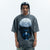 Cyberpunk t-shirt creepy psychedelic top man print tee in grey