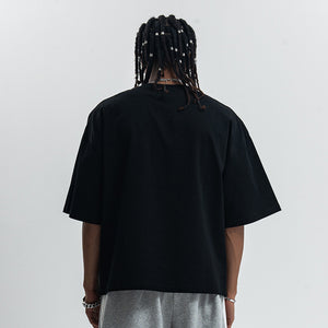 Valentines day t-shirt mouth print top y2k lovers tee in black