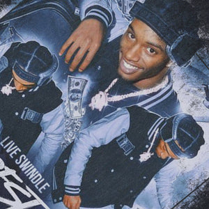 Live swindle sleeveless t-shirt vintage rare star vest gangster tank top in acid wash black