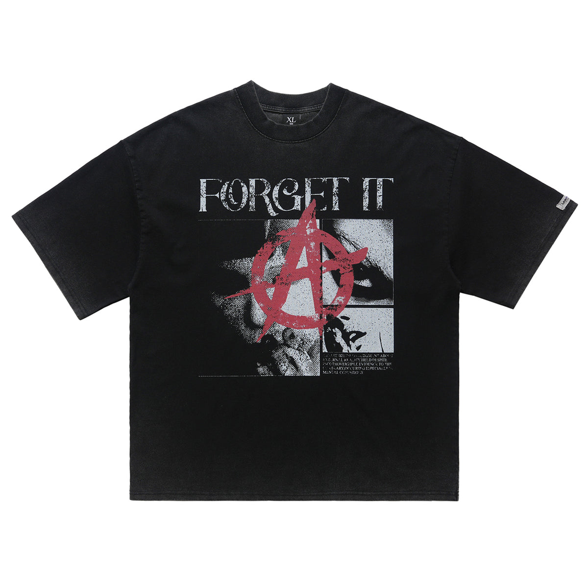 Anarchy t-shirt Punk top pentagram print tee in grey