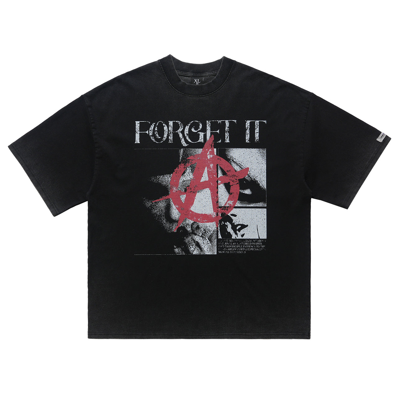 Anarchy t-shirt Punk top pentagram print tee in black