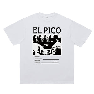 Creepy t-shirt monster print tee Gothic top in grey