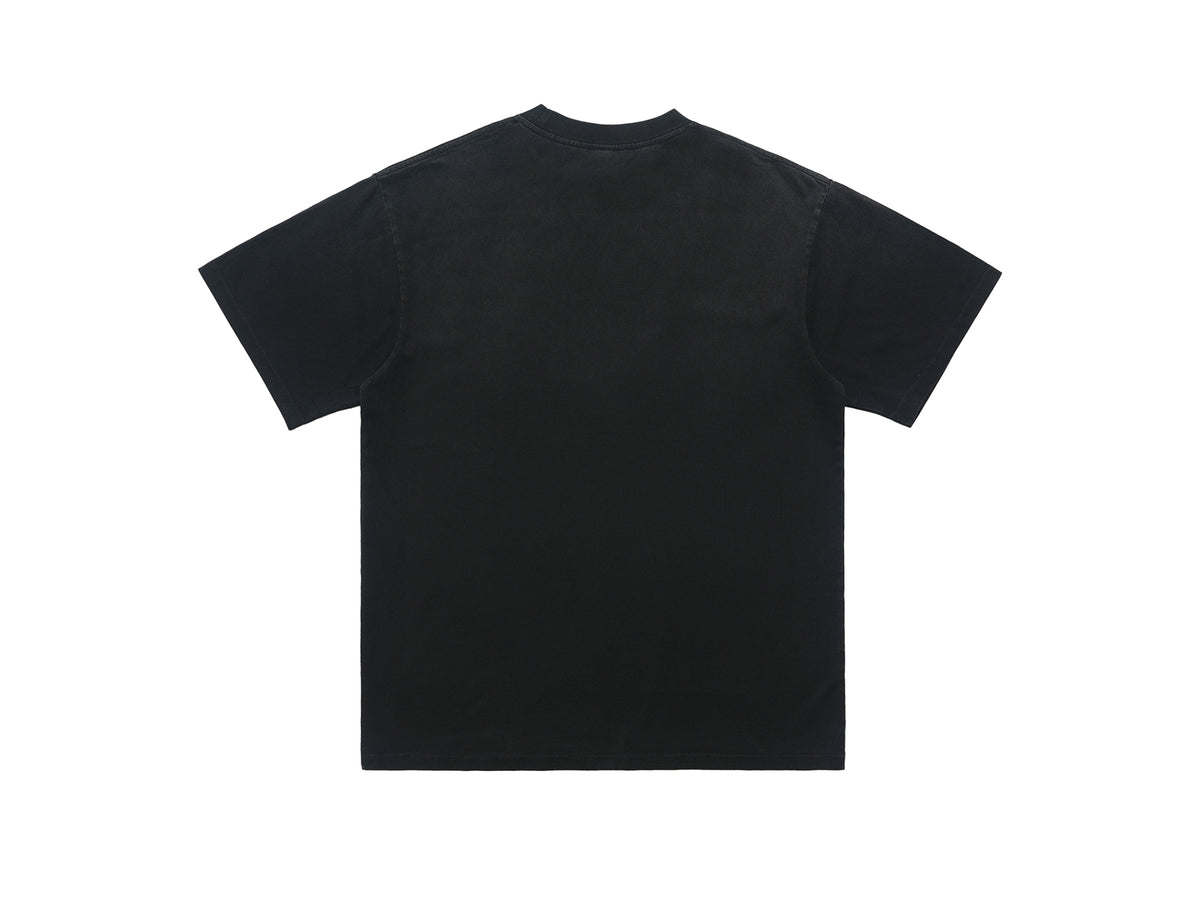 Motivational t-shirt psychedelic top gradient grunge tee in green