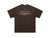 Motivational t-shirt dont give up slogan top retro tee in brown