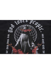 God slogan t-shirt saint print tee grunge top in acid black