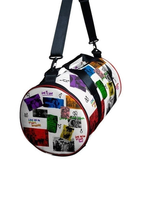 Gay gym bag LGBT slogan sports holdall rainbow bag in white