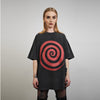 Target t-shirt spiral print tee hypnotic top in vintage grey