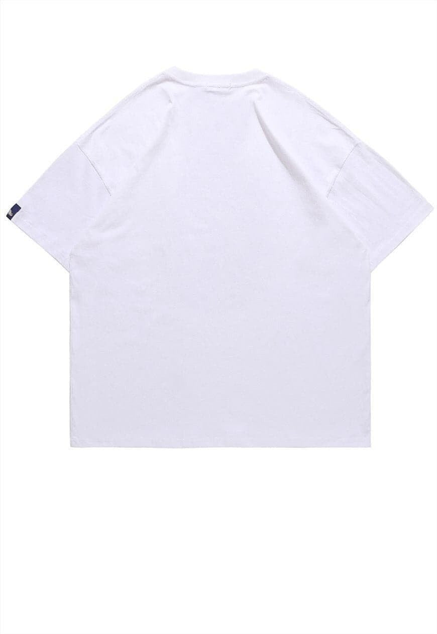 Kiss print t-shirt retro mouth tee lipstick top in white