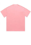 Greed t-shirt grunge tee retro slogan raver top in pink