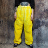 Faux fur joggers luxury detachable party pants handmade Barbie shorts fluffy premium festival overalls neon lemon yellow