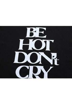 No tears slogan t-shirt cry boy tee grunge top in black