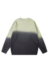 Gradient sweater knitted tie-dye jumper abstract top green