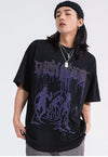 Creepy forest t-shirt Gothic tee punk graffiti top in black