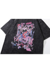 Anime t-shirt old Japanese cartoon tee retro punk top black