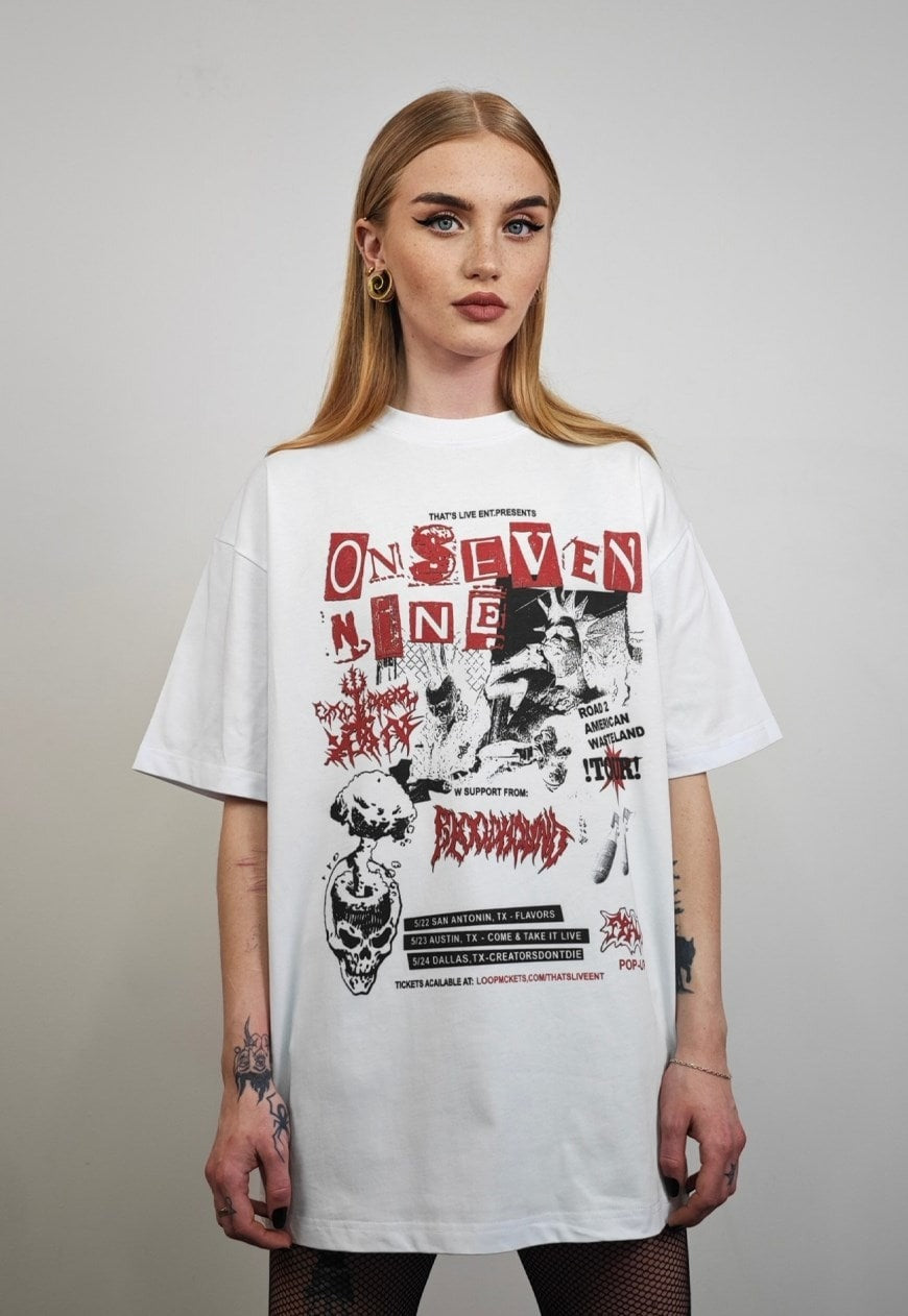 Anarchy PRINT vintage wash t-shirt sample sale 3 for 2