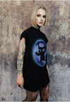 Devil print sleeveless t-shirt monster tank top surfer vest