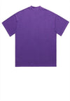 Retro slogan t-shirt vintage poster tee anime top in purple