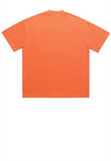 Emoji print t-shirt grunge tee retro raver smile top orange