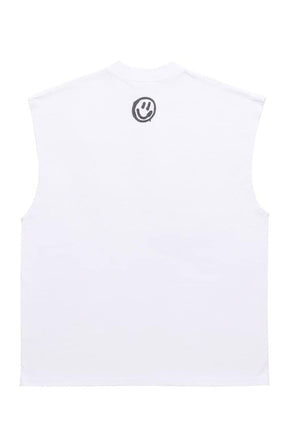 Gothic sleeveless t-shirt retro punk tank top surfer vest