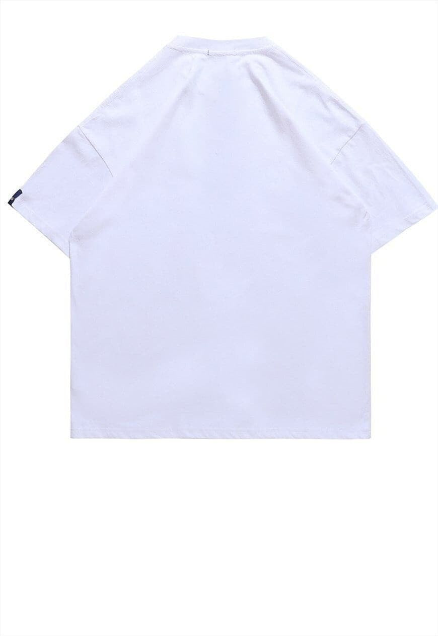 Scream t-shirt grunge tee retro print top in white