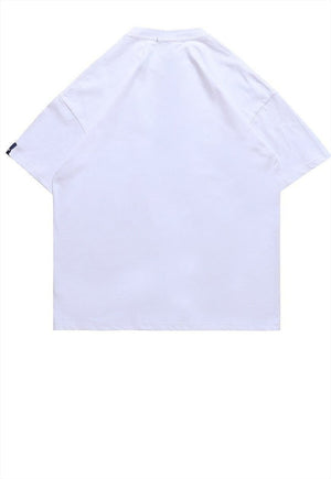 Scream t-shirt grunge tee retro print top in white