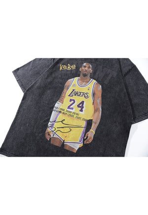 Kobe Bryant fan t-shirt Lakers tee retro skater top in black