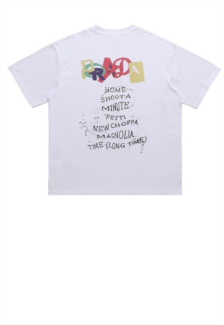 Peace print t-shirt retro anti guns tee grunge punk top