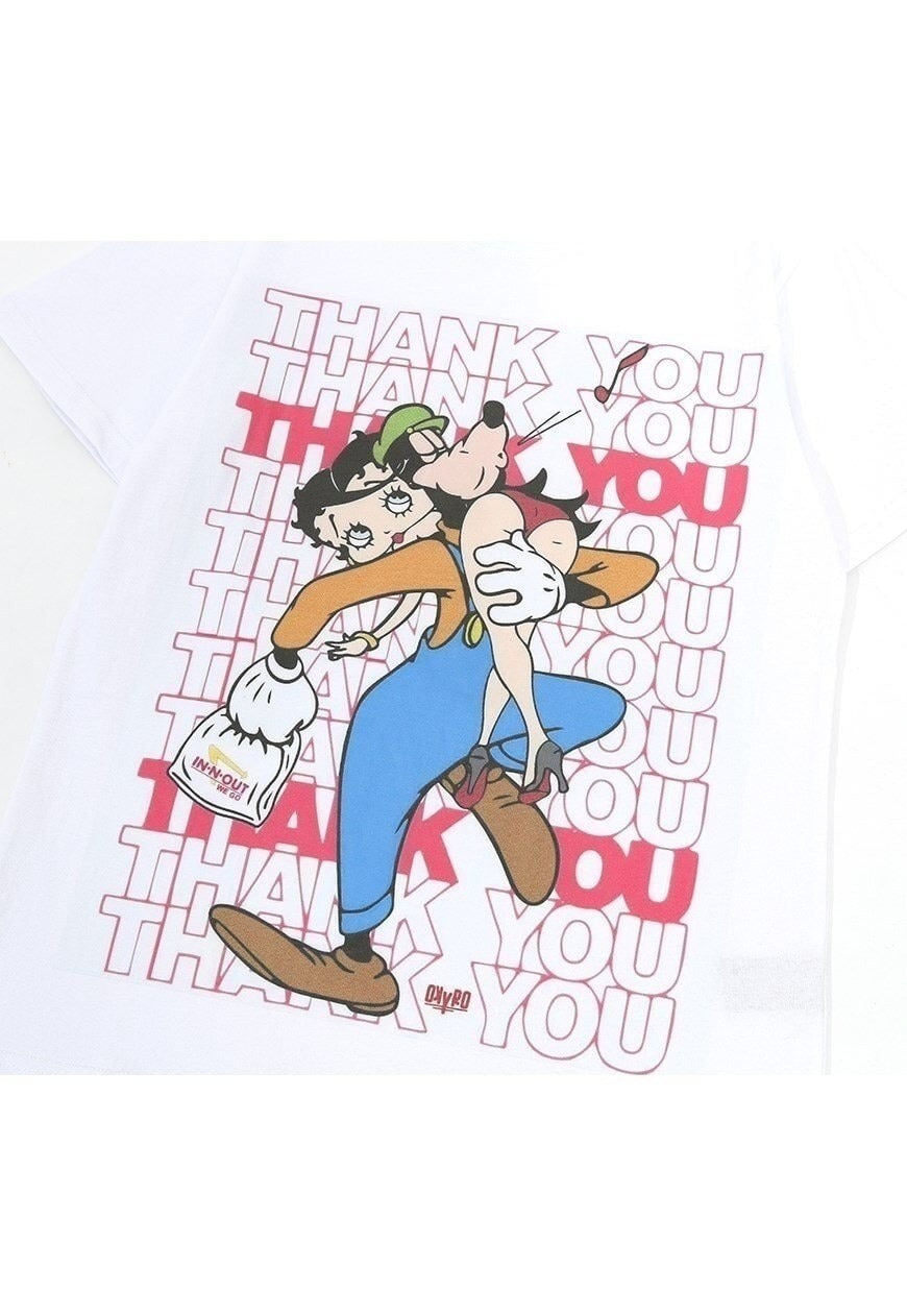 Betty Boop t-shirt pinup tee retro cartoon top in white