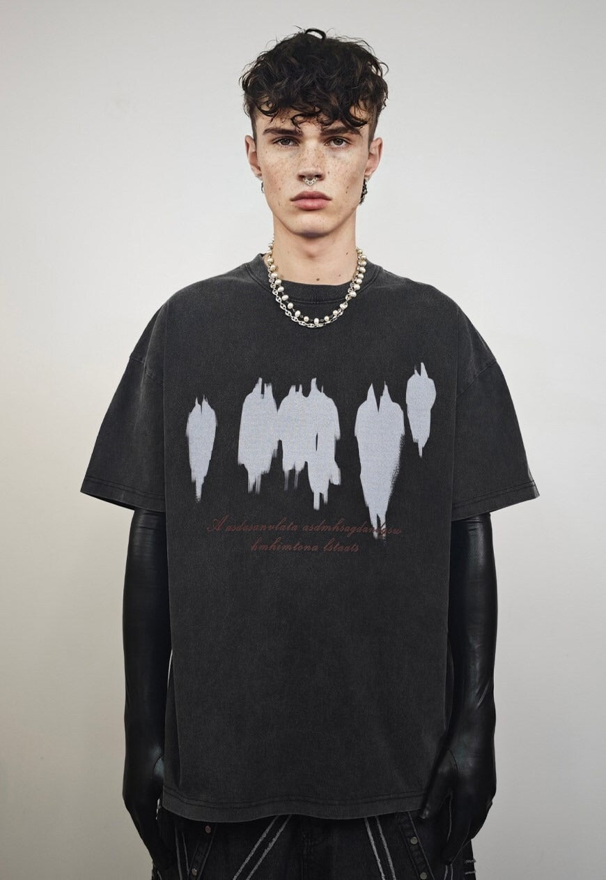 HIP HOP PRINT vintage wash t-shirt sample sale 3 for 2