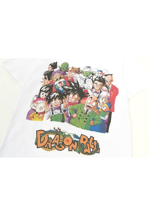 Dragon ball t-shirt Anime tee Japanese retro DBZ top white