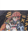 Anime t-shirt vintage wash Japanese cartoon top long tee