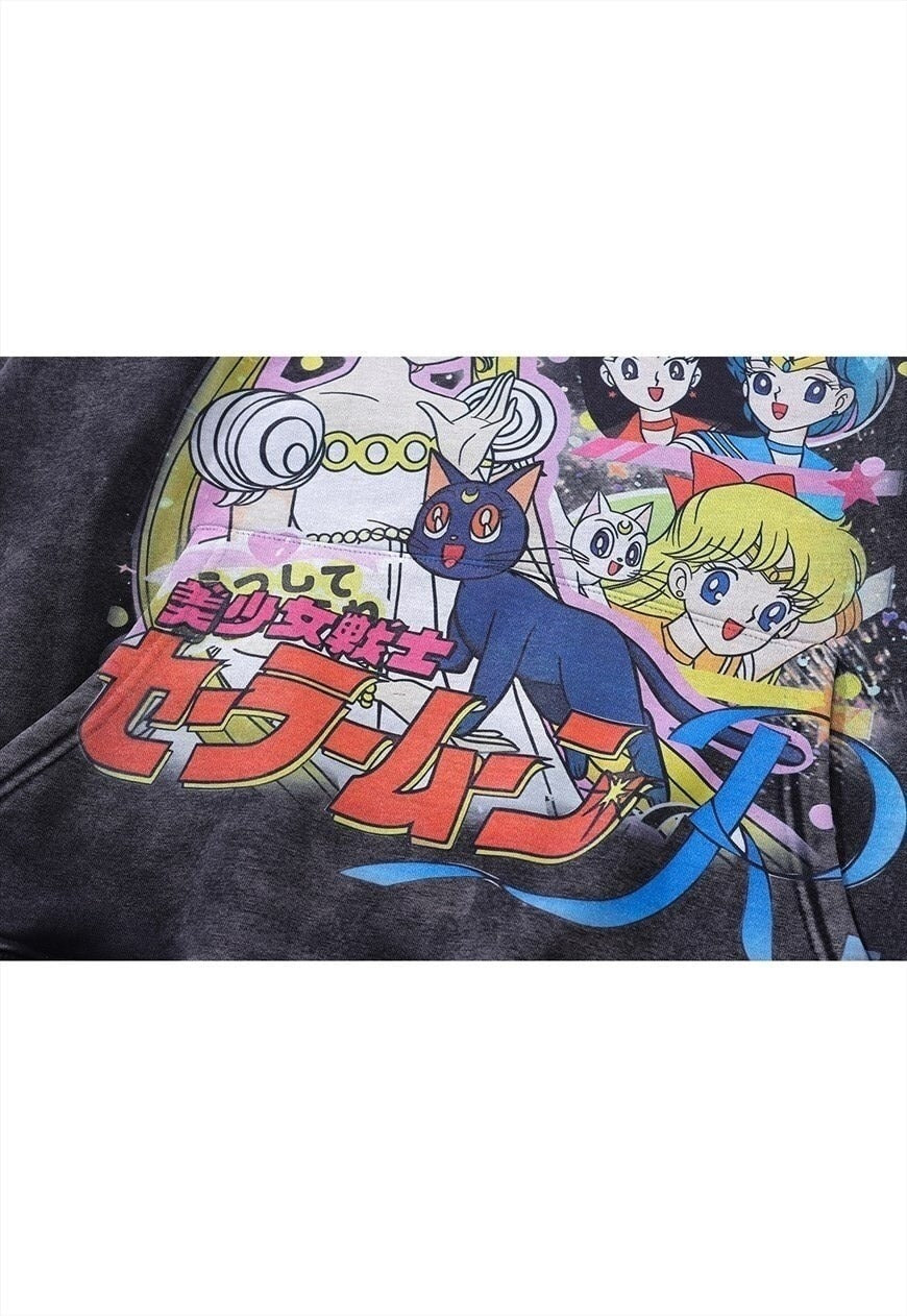 Anime hoodie pullover Japanese cartoon jumper